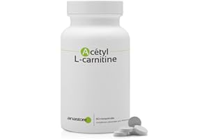 ANASTORE ACÉTYL L - CARNITINE * 500 mg / 60 comprimés * Cardiovasculaire (glucose), Cerveau, Équilibre émotionnel, Performances sportives, Vision * Garantie Satisfait ou Remboursé * Fabriqué en France