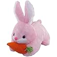 Tickles Rabbit with Carrot Stuffed Soft Plush Animal Toy for Kids Boys & Girls (Color: Pink Size: 25 cm)