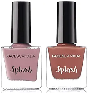 Faces Splash Glossy Nail Enamel, Floral Dream 56, 8 ml and Faces Splash Glossy Nail Enamel, Plum 207, 8 ml