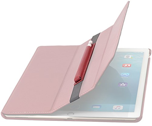 StilGut Pencil-Halter für Apple 12,9″ iPad Pro aus echtem Leder. Stift-Halterung zur sicheren Aufbewahrung des Apple Pens, Rot - 2