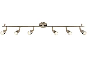 ENDON Saxby Amalfi 50W 6 Light Antique Brass Decorative Commercial Domestic Adjustable Spotlight Bar