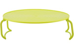 PLPLAAOO Soporte de bandeja de horno de microondas, plato de vapor de plástico multifuncional, soporte de cocción de vapor en capas para horno de microondas, soporte de bandeja de cocción (verde)