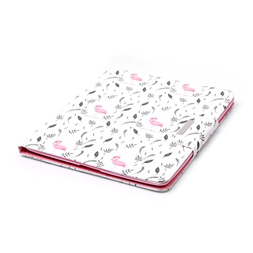 iPad 2 iPad 3 iPad 4 Hülle, Deenor Bunt Painting und Stilvoll Brieftasche Tasche PU Leder Flip Protective Stand Tasche Schutzhülle Hülle für Apple iPad 2 iPad 3 iPad 4 Generation.[Flamingos] - 4