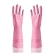 Produktbild DT YMLE Hausarbeit Handschuhe SpüLen Wasserdicht Dauerhaft Latex Gummi Handschuhe Zuhause DüNner Abschnitt Rosa