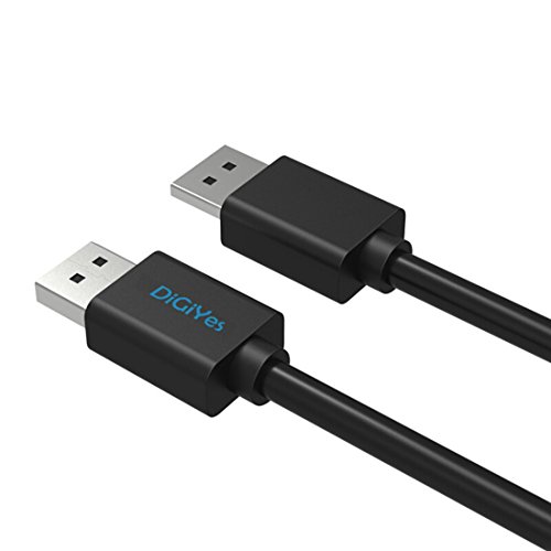 DiGiYes® 1.8M / 6Ft Gold überzogene Displayport auf Displayport Kabel 4Kx2K Auflös (6Ft, Schwarz)
