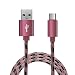 Produktbild Sisit Hohe Qualität Aluminium Data Sync USB Ladegerät geflochten extra langes Kabel 3 Meter Kabel, Rose