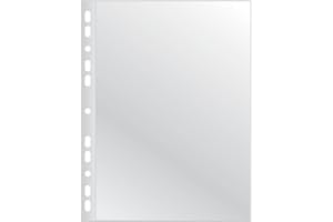 Q-Connect Funda Multitaladro Din A4 100 Mc Cristal Bolsa De 100 Unidades