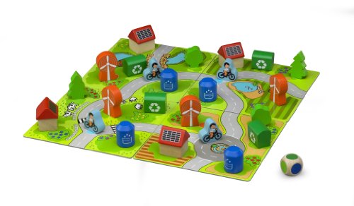 Wonderworld Wooden Eco Town Board Game