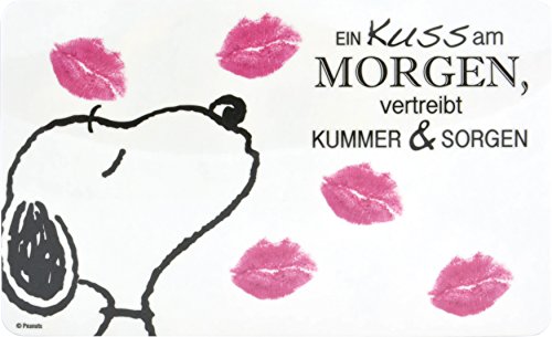 Peanuts - Frühstücksbrettchen Snoopy: Kuss am Morgen vertreibt Kummer & Sorgen