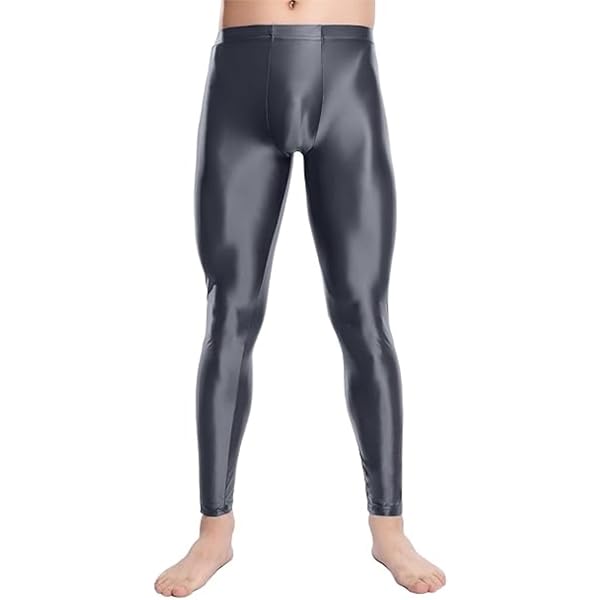 Collant Uomo Lucidi – Leggings Stretti In Nylon Ed Elasthan, Pantaloni Lunghi, Moda Uomo, Senza Etichette
