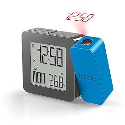 Oregon Scientific PROJI Horloge avec projection et double alarme réveil, plastique, bleu, 10.8 x 2.6 x 7.7 cm