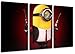Produktbild Dark minion hitman 3-Teilig auf Leinwand, Gesamtformat: 120x80 cm fertig gerahmte Kunstdruckbilder als Wandbild - Billiger als Ölbild oder Gemälde - KEIN Poster oder Plakat