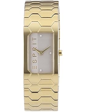 Esprit Damen-Armbanduhr Houston Hexa Analog Quarz Edelstahl beschichtet ES107882002