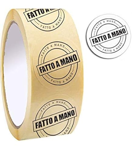 50 Etichette adesive - Mod. 1 - Handmade with love