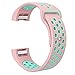 Produktbild Liqiqi Für Fitbit Charge 2 Silikon-Armband, zweifarbig, atmungsaktiv, Weiches Sport-Gummi-Armband, geringes Gewicht, Ersatzbänder für Fitbit Charge 2 Smart Watch, a, 240MM