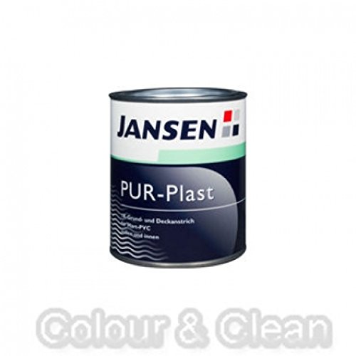 Preisvergleich Produktbild JANSEN PUR-Plast Kunststofflack Hart-PVC-Lack weiß 2,5l