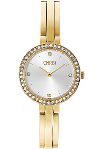CHRIST times Damen-Armbanduhr Analog Quarz One Size, silber, gold