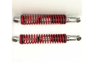 Hegeiisy 400mm 15.75 Pouce 7mm Printemps Universel Moto Air Amortisseur Arrière Suspension ATV Quad Scooter Dirt Bike Pour XJR400 SR400 SR500 GSX400 Rouge