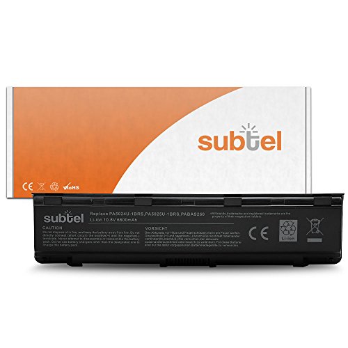subtel® Notebook Akku für Toshiba Satellite C850 / C855 / C870 / C875 / L870 / L875 / P850 / P855 / P870 / P875 (6600mAh) PA5023U-1BR