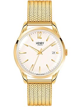 Henry London Unisex-Armbanduhr Westminster Analog Quarz Edelstahl HL39-M-0008