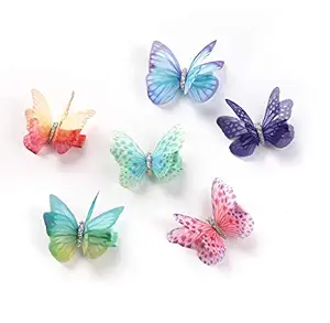 VIKIJO Butterfly Clips Baby Hair Clips Butterfly Glitter Barrette for Women Girl and Infant Kids 6