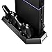Produktbild Link-e ® : Vertical Standfuß Kühler für Playstation PS4 konsole mit Ladestation/Ladegerät für 2 Dualshock Controller/Joystick (3 USB ports zum Übertragen und Laden, Ein/Aus Taste, Sockel, Docking...)