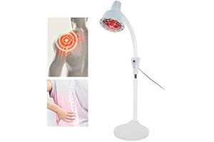 EJOYOUS Rotlichtlampe Wärmelampe, Heiz-Standlampe 275 W verstellbare Heillampe mit Timer Thermotherapie-Lampe zur Linderung von Gelenkmuskelschmerzen Anti-Aging Verbesserung der Blutzirkulation