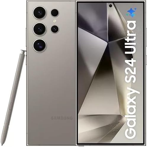 Samsung Galaxy S24 Ultra 256GB Titanium Grey Dual Sim (Single Sim+ e-Sim) Unlocked (Renewed)