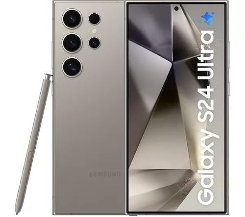 Samsung Galaxy S24 Ultra 256GB Titanium Grey Dual Sim (Single Sim+ e-Sim) Unlocked (Renewed)