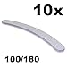 NAILFUN 10 Zebra Boomerang Nail Files Grit 100/180