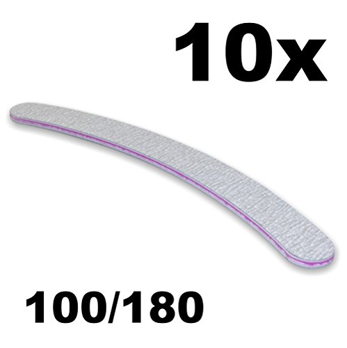 10 Stück Profi Zebrafeile gebogen 100/180 – Bananenfeile Nagelfeile Profifeile zebra - 2