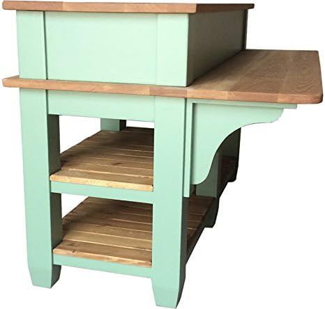Kitchen Island with Breakfast Bar - Solid Wood - Made to Order in the UK