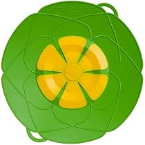 Kochblume Original - Silikon-Überkochschutz Für Töpfe (14-18 Cm), Spritzschutz & Dampfgarer, Mikrowellengeeignet, Eisblau