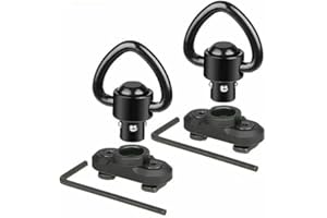ACEXIER 2PCS Adattatore per Montaggio a Perno Girevole per Mlok Rail Quick Release QD Sling Sling Swivel Mount Adapter Accessori per Pistola da Caccia