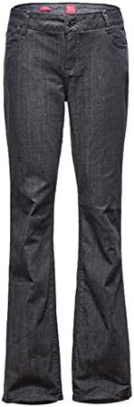 Mena Women's Casual Loose Long Pants,Large Micro-Bell-Bottom Tassels Flared Jeans M-5XL (Color : Gray, Size : XXXXL/46/20)