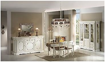 Mobile Sideboard Solid Wood Lacquered BIANCOE Gold Leaf – As Photos White and Ivory
