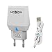 Produktbild MOXOM 12W 5V / 2.4A USB Ladegerät Mini 1 Port Handy Wand Ladeadapter Universal USB Stecker mit USB Ladekabel für Smartphone iPhone, iPad, Tablet und mehr (Weiß)