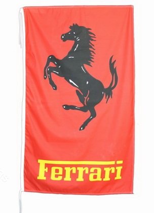 FERRARI PRANCING SCHWARZ HORSE FAHNE FLAGGE 5x3 ft 150 x 90 cm