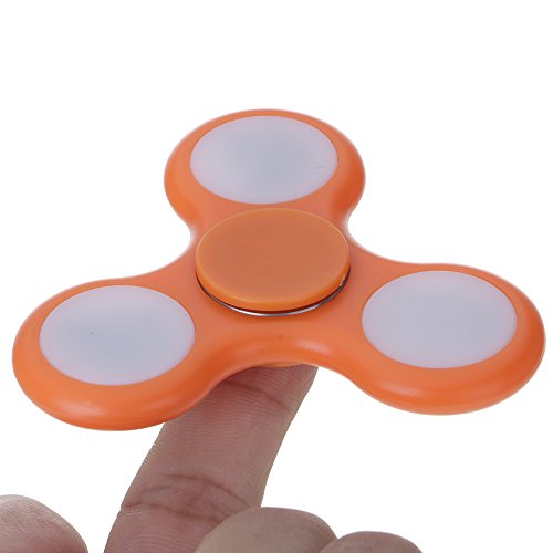 VANKER Double-sided LED Hands Fidget Spinner Toy Stress Reducer - Perfect For ADD, ADHD, Anxiety, and Autism Adult Children,Orange VANKER Double-sided LED Hands Fidget Spinner Toy Stress Reducer - Perfect For ADD, ADHD, Anxiety, and Autism Adult Children,Orange