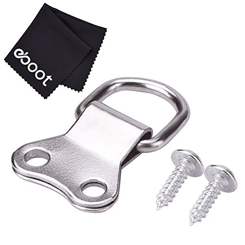 eBoot schwerlast D-Ring Bilderrahmen Bild Aufhänger Kleiderbügel doppelte Löcher mit Schrauben, 25 Stück