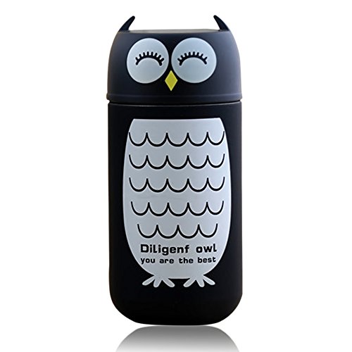 Preisvergleich Produktbild 220ml Owl Muster Edelstahl Saugfuß Licht und Portable Kids Trinkflasche