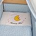 Honey Bee Baby Cradle, Rocking Crib and Bedside Bed 3 in 1 -Blue