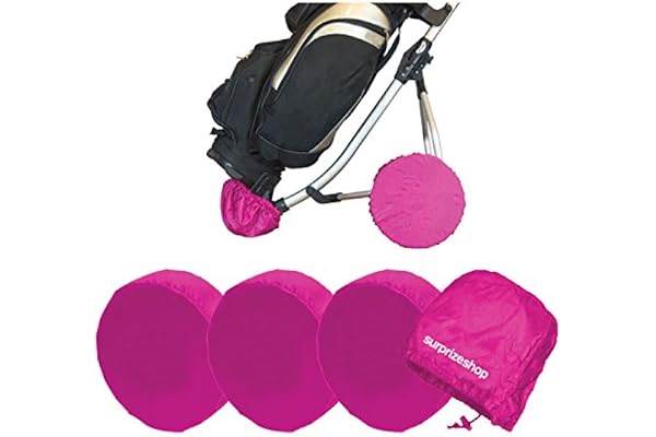 Surprizeshop Housses de Roue de Chariot de Golf, Rose