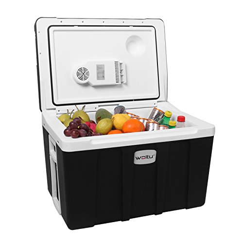 WOLTU Kühlbox, Thermo-Elektrische Mini-Kühlschrank, 50L Isolierbox warmhalten oder kühlen, 12V&220V, für Auto und Camping - 2