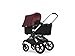 Produktbild Bugaboo Fox komplett aluminium/schwarz/rubinrot - Griffe schwarz, Radkappen dunkelrot