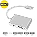 Produktbild USB C zu HDMI 4K VGA Multiport Adapter, VPRAWLS USB 3.1 Typ C USB-C VGA HDMI Digital AV Adapter Video Converter für Macbook, Google Chromebook Pixel, Samsung S8 / S8 plus zu HDTV / Projektor (4 in 1)