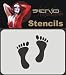 Produktbild Senjo Color Bodyart Stencil A6 - Steps/Füße