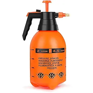 Sanitizer and Garden Pump Pressure Sprayer | Sprayer Bottle for Herbicides, Pesticides, Fertilizers, Plants Flowers 2 Liter Capacity| Sprayer for Garden & Sanitizer (Random Color)