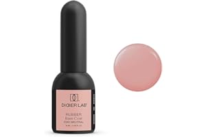 Didier Lab - Premium Base Rubber para Uñas Stay Neutral - Libre de HEMA y TPO UV LED Esmalte Semipermanente Nude - Base Coat Pintauñas Gel - Rubber Base Uñas - Pintauñas Permanentes para Lampara -10ml