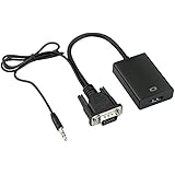 Conversor VGA a HDMI de VicTsing, adaptador vga hdmi convertidor cable con audio y USB para TV, portátil,Smart TV Box Portátil, Resolución de 720P /1080P (VGA a HDMI)